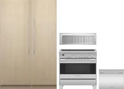 5 Piece Package Includes Refrigerator, Freezer, Range, Hood And Dishwasher